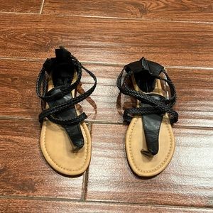 Charles Albert gently used Black Sandals size 8